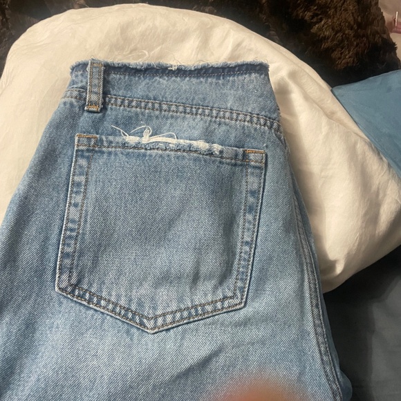 Vervet distressed raw hem wide leg jeans - Picture 8 of 15